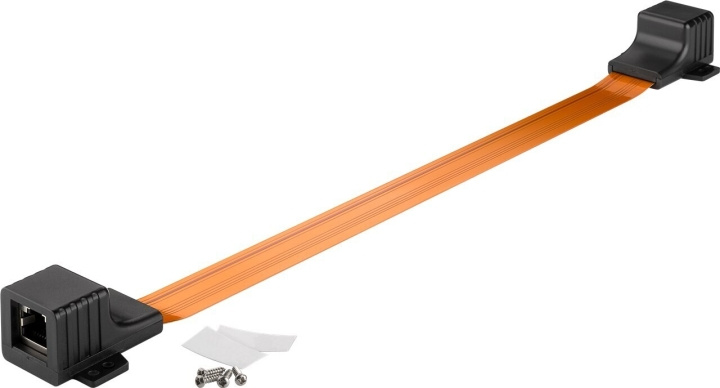 Goobay RJ45 - RJ45 droppkabel, 50 cm i gruppen DATORER & KRINGUTRUSTNING / Datorkablar / Nätverkskablar / Adaptrar & Skarvdon hos TP E-commerce Nordic AB (C75175)