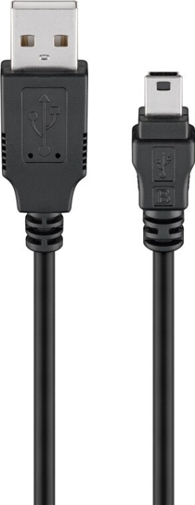 Goobay USB 2.0 A - Mini-B kabel, 0,3 m i gruppen DATORER & KRINGUTRUSTNING / Datorkablar / USB-kablar / Mini-USB / Kablar hos TP E-commerce Nordic AB (C75178)