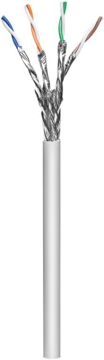 Goobay Cat6 S/FTP installationskabelvinda, enstaka tråd, 100 m, grå i gruppen DATORER & KRINGUTRUSTNING / Datorkablar / Nätverkskablar / Cat6 hos TP E-commerce Nordic AB (C75187)
