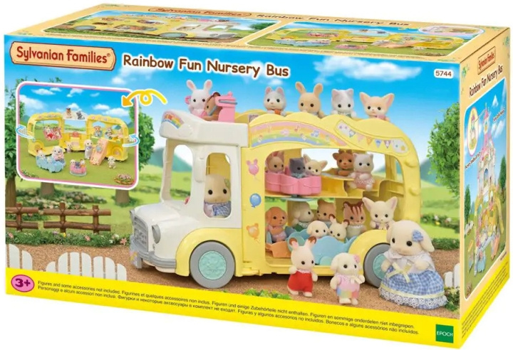 Sylvanian Families buss med 3 platser på lekplatsen i gruppen LEKSAKER, BARN- & BABYPRODUKTER / Leksaker / Dockor & Tillbehör hos TP E-commerce Nordic AB (C75304)