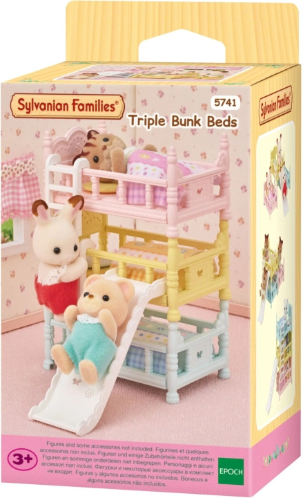 Sylvanian Families Tre våningssängar på en rutschkana i gruppen LEKSAKER, BARN- & BABYPRODUKTER / Leksaker / Dockor & Tillbehör hos TP E-commerce Nordic AB (C75313)