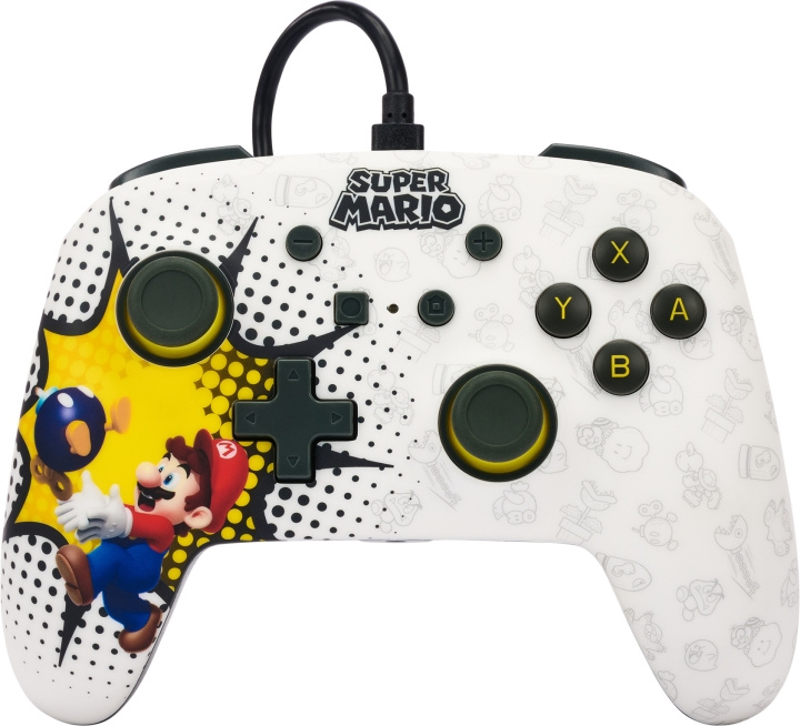PowerA Förbättrad trådbunden handkontroll, Bob-omb Blast, Switch i gruppen HEMELEKTRONIK / Spelkonsoler & Tillbehör / Nintendo Switch / Tillbehör hos TP E-commerce Nordic AB (C75378)