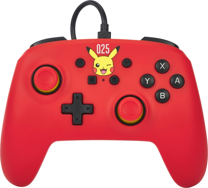 PowerA Trådbunden handkontroll, Pikachu som skrattar, Switch i gruppen HEMELEKTRONIK / Spelkonsoler & Tillbehör / Nintendo Switch / Tillbehör hos TP E-commerce Nordic AB (C75387)