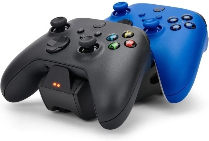 PowerA Duo Charging Station laddningsdocka och batteripaket, svart, Xbox i gruppen HEMELEKTRONIK / Spelkonsoler & Tillbehör / Xbox Series X/S / Tillbehör hos TP E-commerce Nordic AB (C75392)