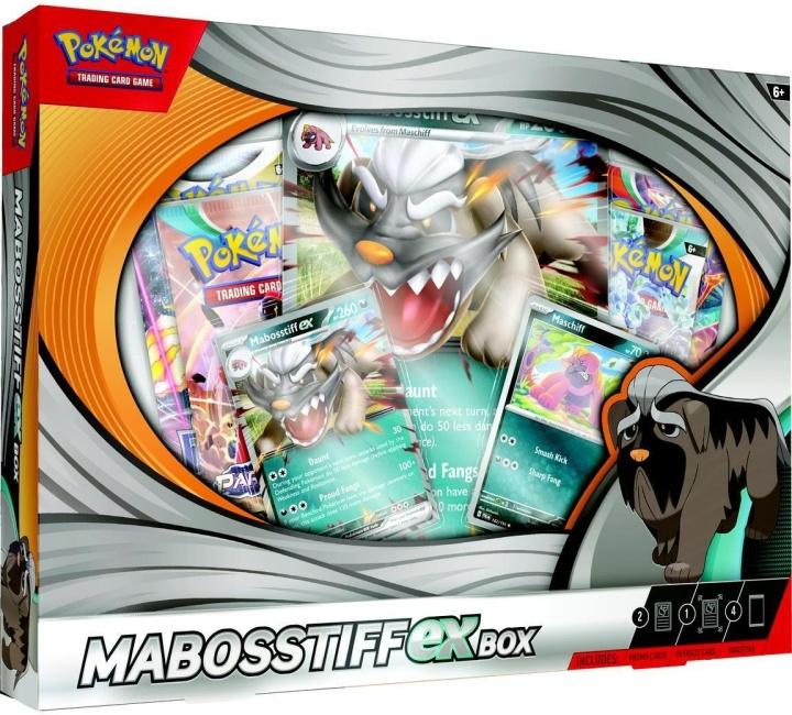 POKEMON TCG: Mabosstiff ex Box samlarkort set i gruppen LEKSAKER, BARN- & BABYPRODUKTER / Spel / Kortspel hos TP E-commerce Nordic AB (C75404)