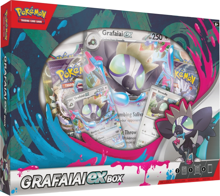 POKEMON TCG: Grafaiai ex Box samlarkortssats i gruppen LEKSAKER, BARN- & BABYPRODUKTER / Spel / Kortspel hos TP E-commerce Nordic AB (C75435)