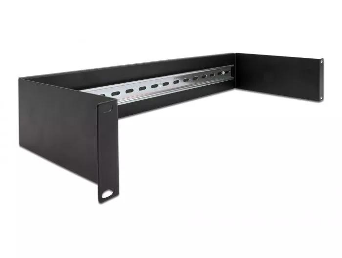 DeLOCK 19″ DIN rail Panel 2U black i gruppen DATORER & KRINGUTRUSTNING / Datortillbehör / Övrigt hos TP E-commerce Nordic AB (C75531)