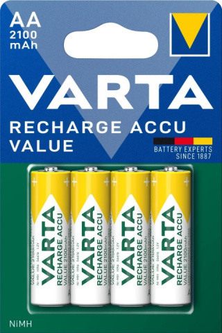 Varta Recharge Charge Accu Value AA 2100mAh 4 Pack