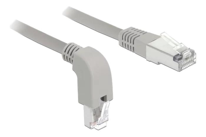 DeLOCK Network cable RJ45 Cat.6A S/FTP downwards angled/straight 1m i gruppen DATORER & KRINGUTRUSTNING / Datorkablar / Nätverkskablar / Cat6 hos TP E-commerce Nordic AB (C75651)