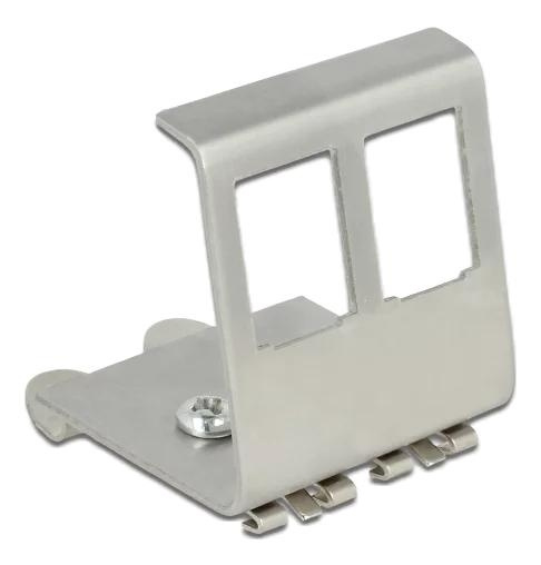 DeLOCK Keystone Metal Mounting 2 Port for DIN rail i gruppen DATORER & KRINGUTRUSTNING / Datortillbehör / Övrigt hos TP E-commerce Nordic AB (C75653)