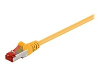 Goobay CAT 6 S/FTP CU 10m Gul i gruppen DATORER & KRINGUTRUSTNING / Datorkablar / Nätverkskablar / Cat6 hos TP E-commerce Nordic AB (C75754)