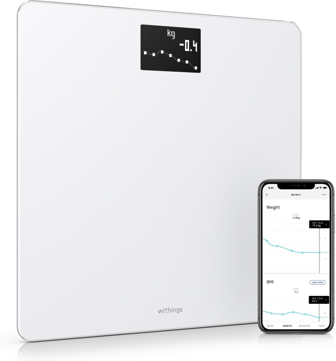 Withings Kroppsvåg, vit i gruppen SKÖNHET & HÄLSA / Hälsovård / Personvågar hos TP E-commerce Nordic AB (C76050)