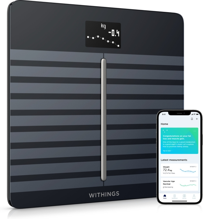 Withings Body Cardio V.2 personvåg, svart i gruppen SKÖNHET & HÄLSA / Hälsovård / Personvågar hos TP E-commerce Nordic AB (C76054)