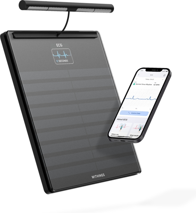 Withings Body Scan smarta vågar, svart i gruppen SKÖNHET & HÄLSA / Hälsovård / Personvågar hos TP E-commerce Nordic AB (C76127)