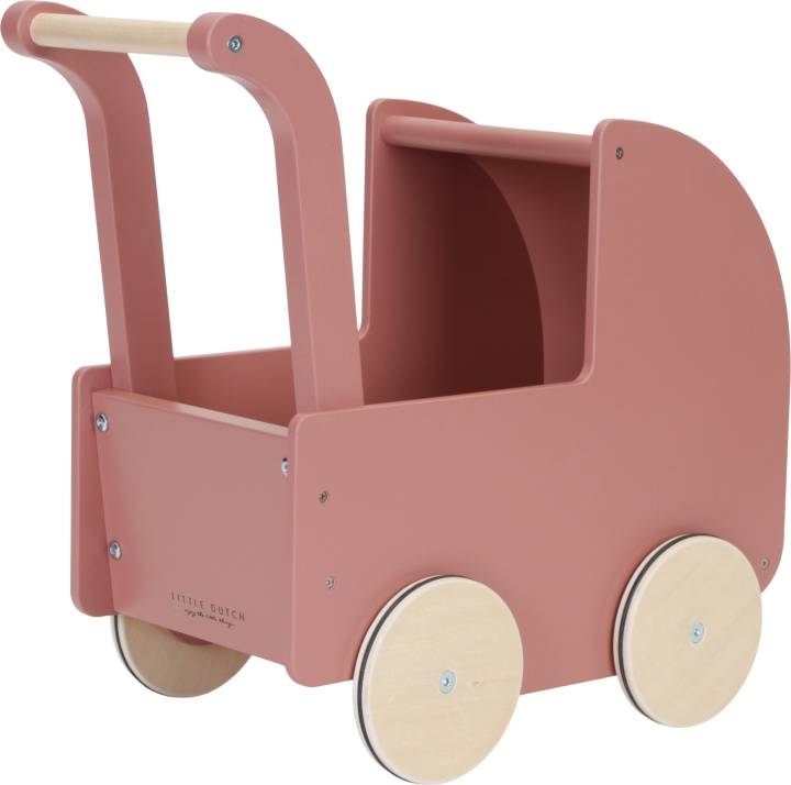 Little Dutch dockvagn av trä, rosa i gruppen LEKSAKER, BARN- & BABYPRODUKTER / Leksaker / Dockor & Tillbehör hos TP E-commerce Nordic AB (C76139)