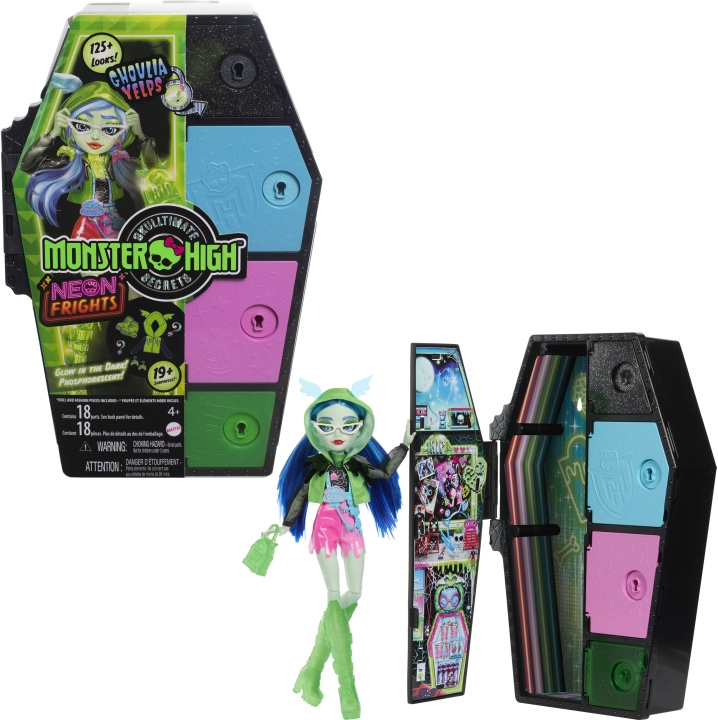 Monster High Skulltimate Secrets: Neon Frights Ghoulia - modedocka i gruppen LEKSAKER, BARN- & BABYPRODUKTER / Leksaker / Dockor & Tillbehör hos TP E-commerce Nordic AB (C76163)