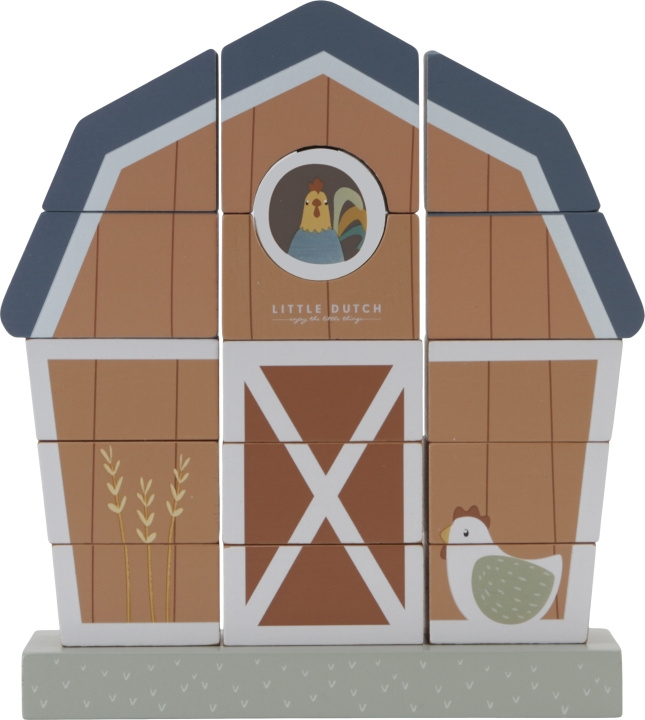 Little Dutch Little Farm - en stapelbar bondgård i gruppen LEKSAKER, BARN- & BABYPRODUKTER / Leksaker / Byggleksaker / Byggklossar & övriga byggleksaker hos TP E-commerce Nordic AB (C76168)