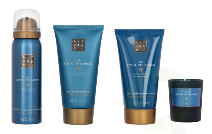 Rituals Hammam Set 215 ml Foaming Shower Gel 50ml/Body Mud 70ml/Body Cream 70ml/Scented Candle 25gr i gruppen SKÖNHET & HÄLSA / Presentkit / Presentkit För Henne hos TP E-commerce Nordic AB (C76368)