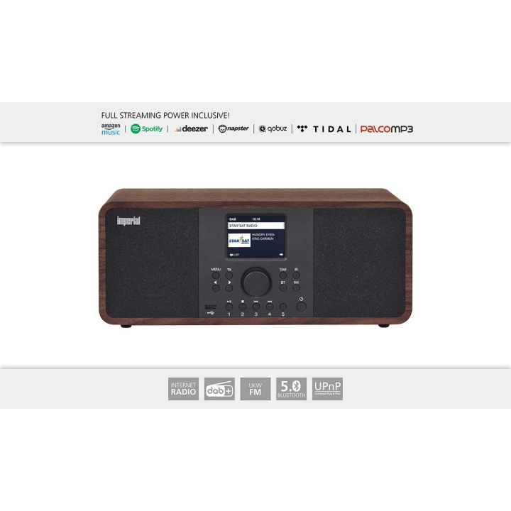 imperial DABMAN i205 Hybrid Stereo Radio DAB+ / FM / Internet / Bluetooth Trälook i gruppen HEMELEKTRONIK / Ljud & Bild / Hemmabio, HiFi & Bärbart / Radio & Väckarklockor / Radio hos TP E-commerce Nordic AB (C76564)
