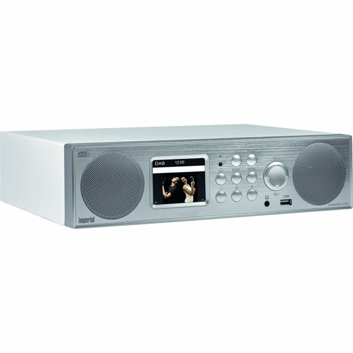 imperial DABMAN i450 Hybrid Stereo Radio DAB+ / FM / Internet /Bluetooth Vit-Silver i gruppen HEMELEKTRONIK / Ljud & Bild / Hemmabio, HiFi & Bärbart / Radio & Väckarklockor / Radio hos TP E-commerce Nordic AB (C76569)
