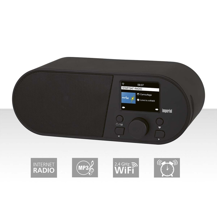 imperial i105 Wi-Fi Internetradio med 2,4 tums färgdisplay Svart i gruppen HEMELEKTRONIK / Ljud & Bild / Hemmabio, HiFi & Bärbart / Radio & Väckarklockor / Radio hos TP E-commerce Nordic AB (C76574)