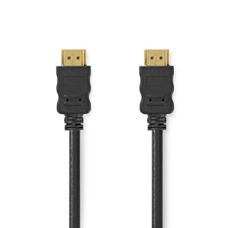 Nedis High Speed ​​HDMI ™ kabel med Ethernet | HDMI™ Kontakt | HDMI™ Kontakt | 4K@60Hz | ARC | 18 Gbps | 1.00 m | Rund | PVC | Svart | Låda
