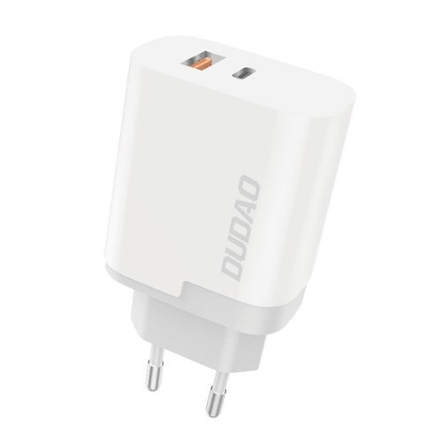 Dudao A6XSEU Adapter 22.5Watt 1xUSB-C + 1xUSB-A i gruppen SMARTPHONE & SURFPLATTOR / Laddare & Kablar / Väggladdare / Väggladdare USB hos TP E-commerce Nordic AB (C77120)