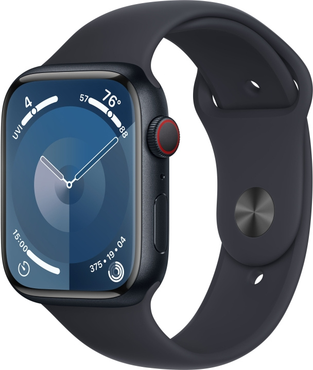 Apple Watch Series 9 (GPS + Cellular) 45 mm midnattsblått aluminiumfodral och midnattsblått sportarmband, M/L (MRMD3) i gruppen SMARTPHONE & SURFPLATTOR / Träning, hem & fritid / Apple Watch & tillbehör / Apple Watch hos TP E-commerce Nordic AB (C77633)