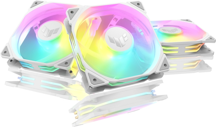 ASUS TUF Gaming TR 120 ARGB Reverse PWM-fläkt, 120 mm, vit, 3-pack i gruppen DATORER & KRINGUTRUSTNING / Datorkomponenter / Kylning / Chassifläktar hos TP E-commerce Nordic AB (C77856)