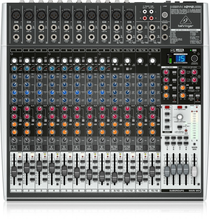 BEHRINGER Xenyx X2442USB kompakt mixerbord i gruppen SPORT, FRITID & HOBBY / Hobby / Musik / PA-utrustning hos TP E-commerce Nordic AB (C78113)