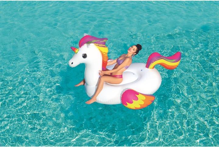 Bestway Supersized Unicorn Rider poolmadrass, 2,24 m x 1,64 m i gruppen LEKSAKER, BARN- & BABYPRODUKTER / Uteleksaker / Badleksaker & Vattenleksaker hos TP E-commerce Nordic AB (C78497)