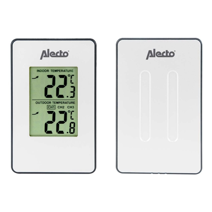 Alecto Väderstation med trådlös sensor vit i gruppen HEM, HUSHÅLL & TRÄDGÅRD / Fläktar & Klimatprodukter / Termometrar & Väderstationer hos TP E-commerce Nordic AB (C78732)
