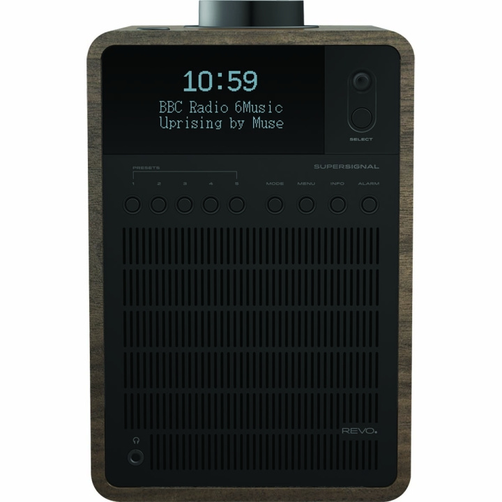REVO SuperSignal DAB+ / FM / Bluetooth Combo Radio Valnöt-Svart i gruppen HEMELEKTRONIK / Ljud & Bild / Hemmabio, HiFi & Bärbart / Radio & Väckarklockor / Radio hos TP E-commerce Nordic AB (C78800)