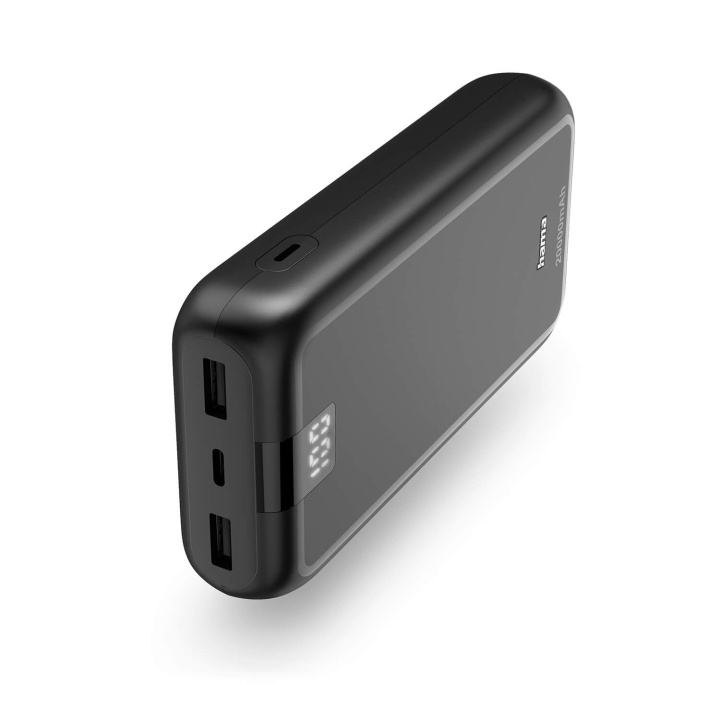Hama Powerbank 20000mAh 2xUSB-A+1xUSB-C Anthracite i gruppen SMARTPHONE & SURFPLATTOR / Laddare & Kablar / Powerbanks hos TP E-commerce Nordic AB (C79494)