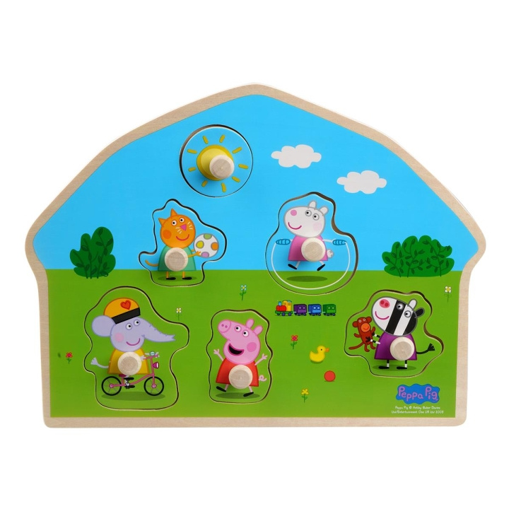 Barbo Toys Peppa Pig-format träpussel - Lekplats i gruppen LEKSAKER, BARN- & BABYPRODUKTER / Leksaker / Barnpussel hos TP E-commerce Nordic AB (C79746)