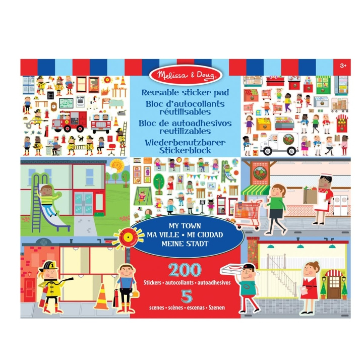 Melissa & Doug Återanvändbara klistermärken Pad My Town i gruppen LEKSAKER, BARN- & BABYPRODUKTER / Leksaker / Pyssel hos TP E-commerce Nordic AB (C79770)