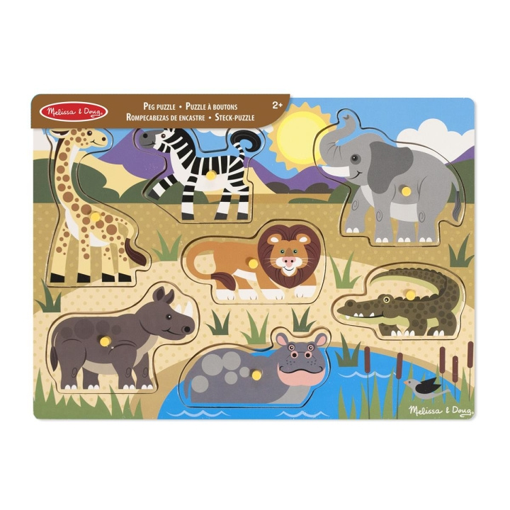 Melissa & Doug Träpussel Safari i gruppen LEKSAKER, BARN- & BABYPRODUKTER / Leksaker / Barnpussel hos TP E-commerce Nordic AB (C79811)