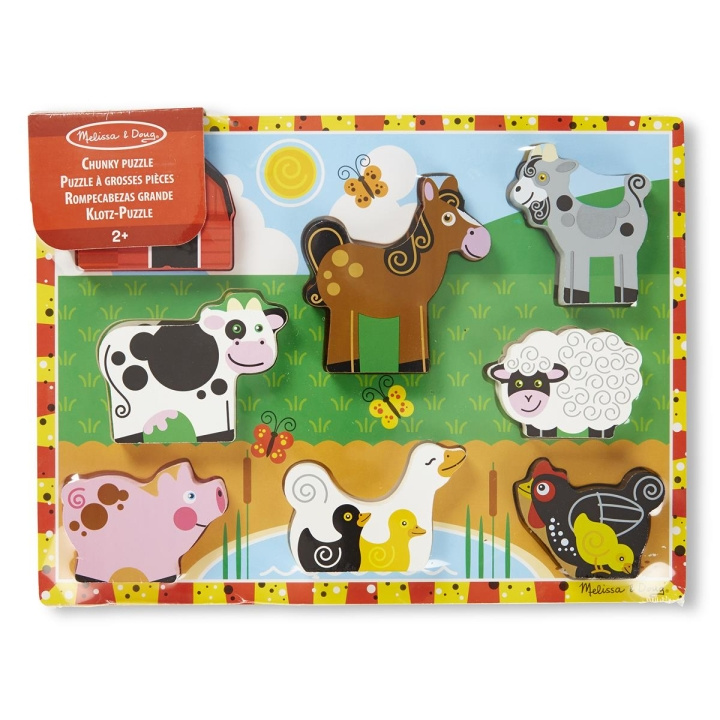 Melissa & Doug Chunky-pussel i trä Gård i gruppen LEKSAKER, BARN- & BABYPRODUKTER / Leksaker / Barnpussel hos TP E-commerce Nordic AB (C79812)