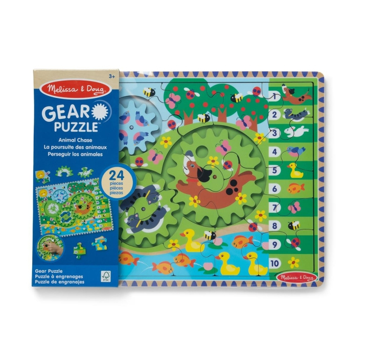Melissa & Doug Pussel med kugghjul i trä Djurjakt I-Spy i gruppen LEKSAKER, BARN- & BABYPRODUKTER / Leksaker / Barnpussel hos TP E-commerce Nordic AB (C79854)