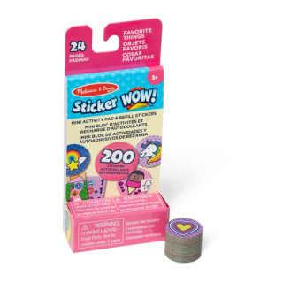 Melissa & Doug Klistermärke WOW! Mini Aktivitetsblock & Refill Klistermärken : Favoritsaker