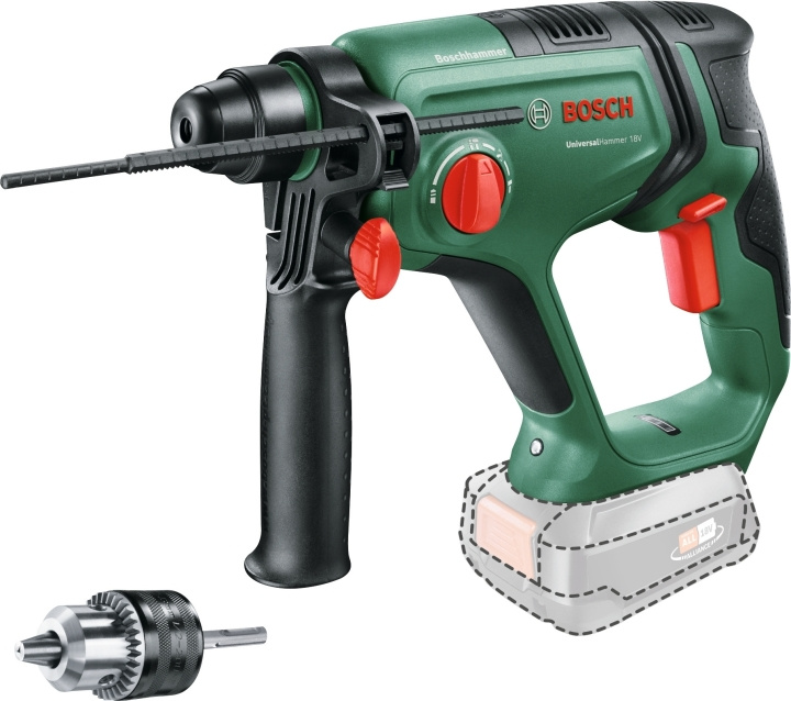 Bosch UniversalHammer 18V sladdlös hammare, solo + adapter i gruppen HEM, HUSHÅLL & TRÄDGÅRD / Verktyg / Borrmaskiner hos TP E-commerce Nordic AB (C80351)