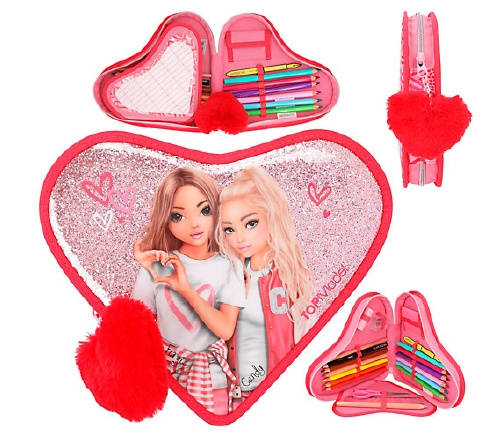 TOPModel Pennfodral i hjärtform - ONE LOVE - (0412260) i gruppen LEKSAKER, BARN- & BABYPRODUKTER / Leksaker / Pennfodral hos TP E-commerce Nordic AB (C80965)