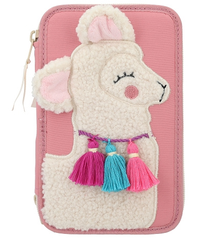 TOPModel Tredubbelt pennfodral COSY med applikation ( 0412584 ) i gruppen LEKSAKER, BARN- & BABYPRODUKTER / Leksaker / Pennfodral hos TP E-commerce Nordic AB (C81099)
