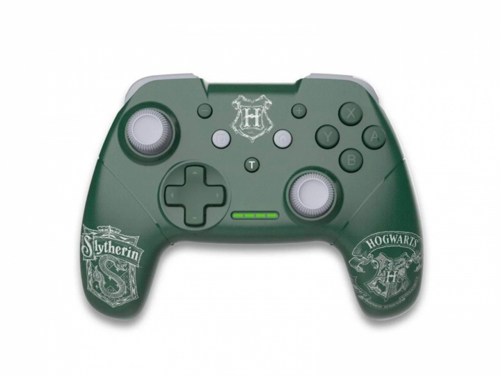 Trade Invaders Harry Potter trådlös handkontroll grön för Switch med 1M kabel - Slytherin i gruppen HEMELEKTRONIK / Spelkonsoler & Tillbehör / Nintendo Switch / Tillbehör hos TP E-commerce Nordic AB (C81256)