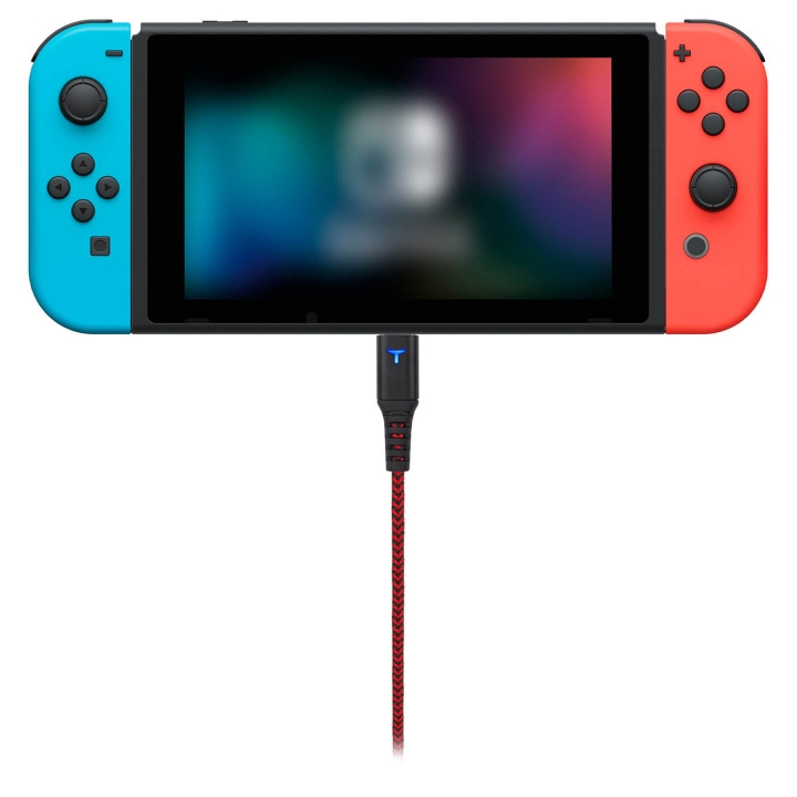 EgoGear Cable SCH10 Red/Black Type-C 3m braided for NSW i gruppen HEMELEKTRONIK / Spelkonsoler & Tillbehör / Nintendo Switch / Tillbehör hos TP E-commerce Nordic AB (C81419)