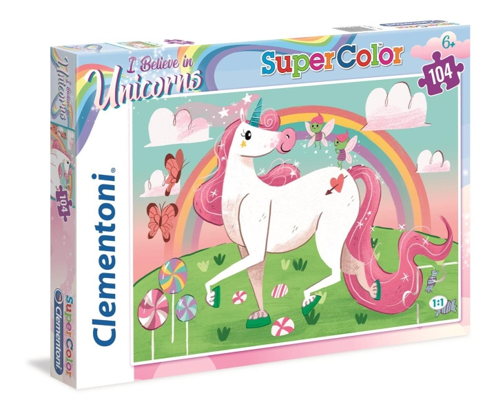 Clementoni 104 bitar Pussel Barn SuperColors Enhörning i gruppen LEKSAKER, BARN- & BABYPRODUKTER / Leksaker / Barnpussel hos TP E-commerce Nordic AB (C81734)