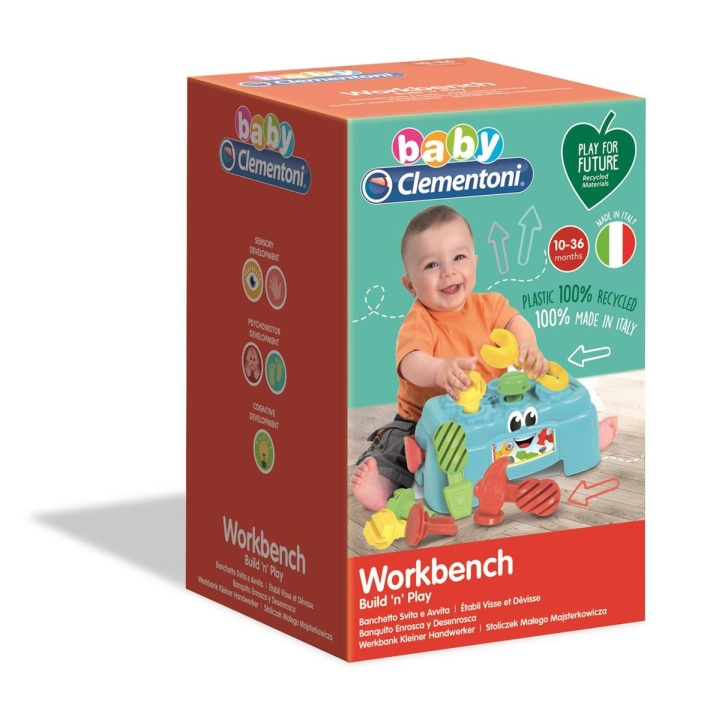 Clementoni Arbetsbänk (100 % återvunnen) i gruppen LEKSAKER, BARN- & BABYPRODUKTER / Babyleksaker / Aktivitetsleksaker hos TP E-commerce Nordic AB (C81869)