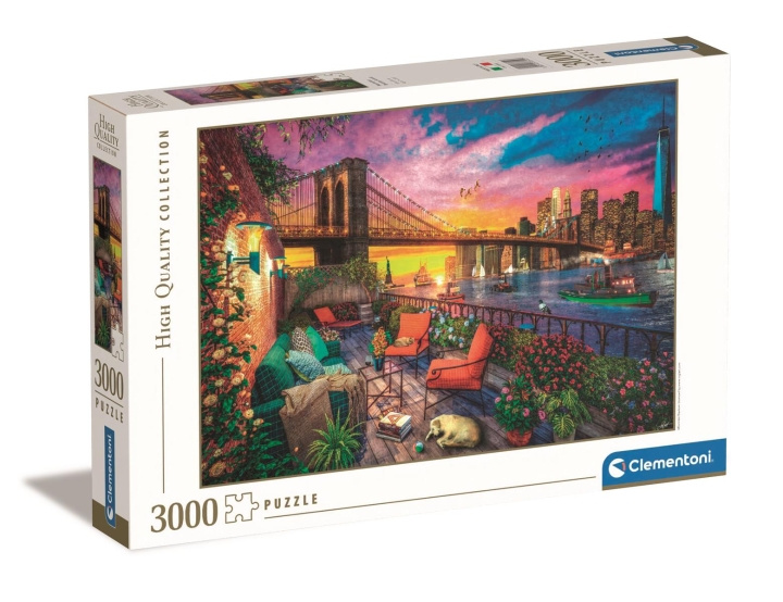 Clementoni 3000 st High Quality Collection Manhattan Balkong Solnedgång i gruppen SPORT, FRITID & HOBBY / Hobby / Pussel hos TP E-commerce Nordic AB (C82012)