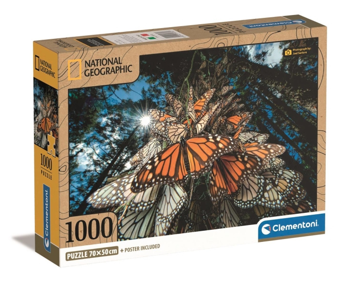 Clementoni 1000 st CB High Quality Collection National Geographics Monarkfjärilar i gruppen SPORT, FRITID & HOBBY / Hobby / Pussel hos TP E-commerce Nordic AB (C82092)
