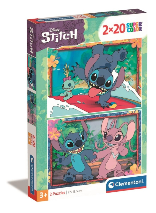 Clementoni 2X20 st Pussel Disney Stitch i gruppen LEKSAKER, BARN- & BABYPRODUKTER / Leksaker / Barnpussel hos TP E-commerce Nordic AB (C82145)